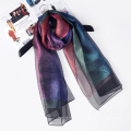 Fashion scarf 2017 best-selling women long double-deck silk blend scarf shawl glitter hijab